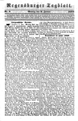 Regensburger Tagblatt Montag 9. Januar 1860