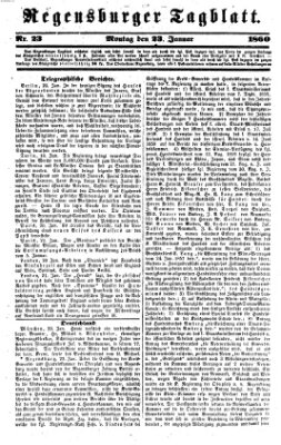 Regensburger Tagblatt Montag 23. Januar 1860