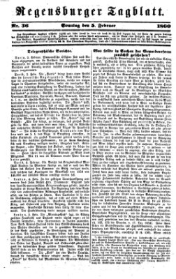 Regensburger Tagblatt Sonntag 5. Februar 1860