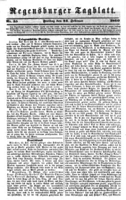 Regensburger Tagblatt Freitag 24. Februar 1860