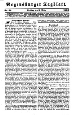 Regensburger Tagblatt Freitag 2. März 1860