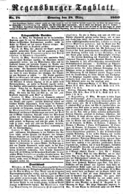 Regensburger Tagblatt Sonntag 18. März 1860