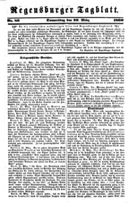 Regensburger Tagblatt Donnerstag 29. März 1860