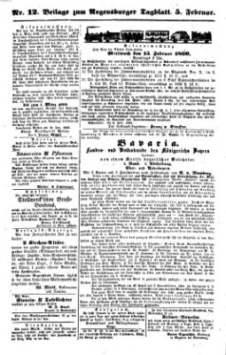 Regensburger Tagblatt Sonntag 5. Februar 1860