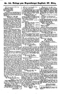 Regensburger Tagblatt Dienstag 27. März 1860