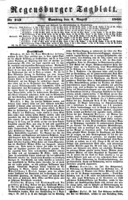Regensburger Tagblatt Samstag 4. August 1860