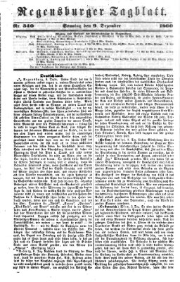Regensburger Tagblatt Sonntag 9. Dezember 1860