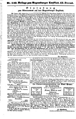 Regensburger Tagblatt Donnerstag 13. Dezember 1860