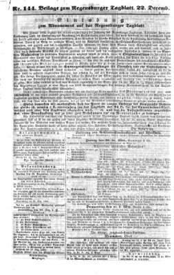 Regensburger Tagblatt Samstag 22. Dezember 1860