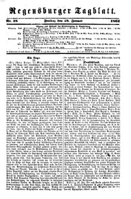 Regensburger Tagblatt Freitag 18. Januar 1861
