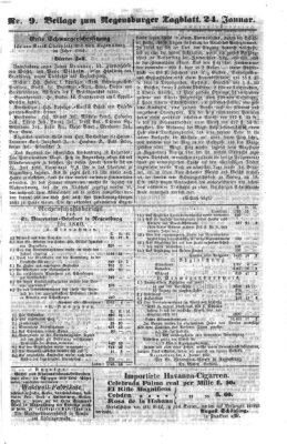 Regensburger Tagblatt Donnerstag 24. Januar 1861