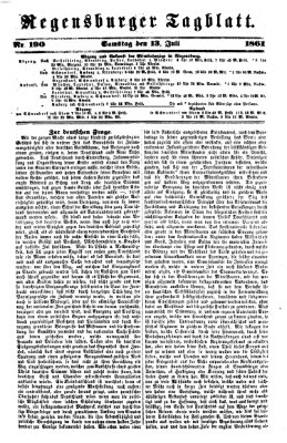 Regensburger Tagblatt Samstag 13. Juli 1861