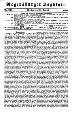 Regensburger Tagblatt Freitag 16. August 1861