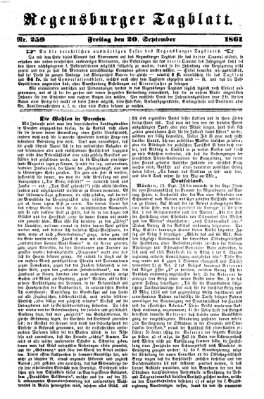 Regensburger Tagblatt Freitag 20. September 1861