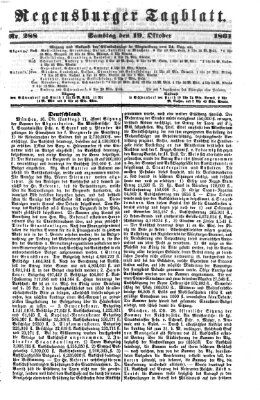 Regensburger Tagblatt Samstag 19. Oktober 1861