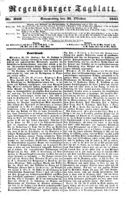 Regensburger Tagblatt Donnerstag 31. Oktober 1861