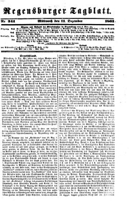 Regensburger Tagblatt Mittwoch 11. Dezember 1861