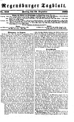 Regensburger Tagblatt Freitag 13. Dezember 1861