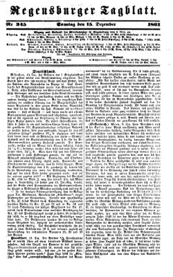 Regensburger Tagblatt Sonntag 15. Dezember 1861