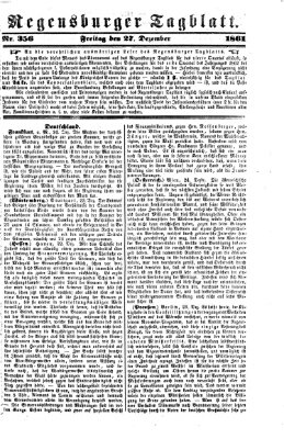 Regensburger Tagblatt Freitag 27. Dezember 1861