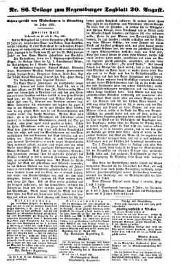 Regensburger Tagblatt Dienstag 20. August 1861