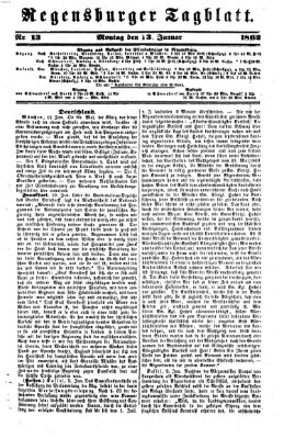 Regensburger Tagblatt Montag 13. Januar 1862