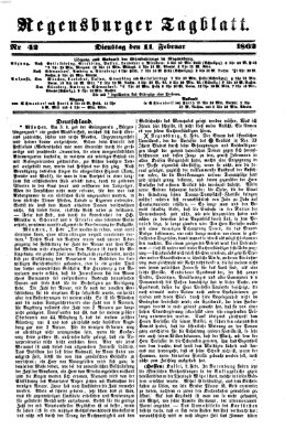 Regensburger Tagblatt Dienstag 11. Februar 1862