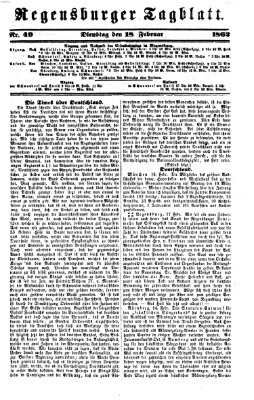 Regensburger Tagblatt Dienstag 18. Februar 1862