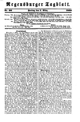 Regensburger Tagblatt Freitag 7. März 1862