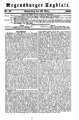 Regensburger Tagblatt Donnerstag 13. März 1862