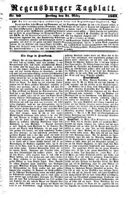 Regensburger Tagblatt Freitag 21. März 1862