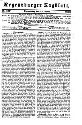 Regensburger Tagblatt Donnerstag 17. April 1862