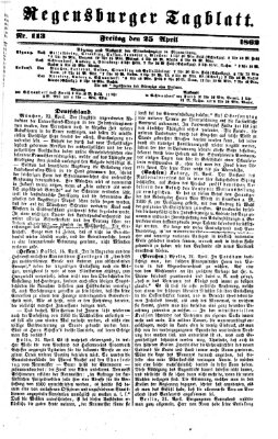 Regensburger Tagblatt Freitag 25. April 1862