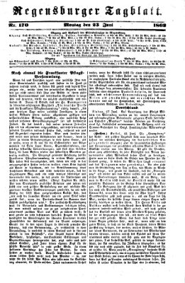 Regensburger Tagblatt Montag 23. Juni 1862