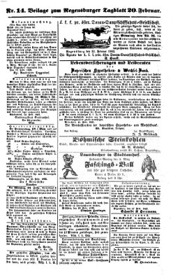 Regensburger Tagblatt Donnerstag 20. Februar 1862