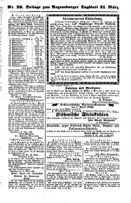 Regensburger Tagblatt Freitag 21. März 1862