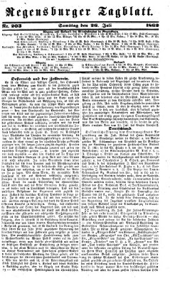 Regensburger Tagblatt Samstag 26. Juli 1862