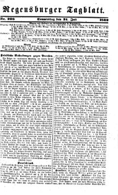 Regensburger Tagblatt Donnerstag 31. Juli 1862