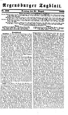 Regensburger Tagblatt Sonntag 31. August 1862