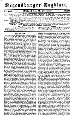 Regensburger Tagblatt Mittwoch 17. September 1862