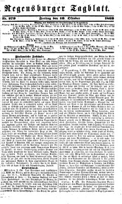Regensburger Tagblatt Freitag 10. Oktober 1862
