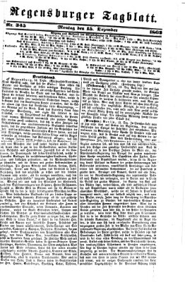 Regensburger Tagblatt Montag 15. Dezember 1862