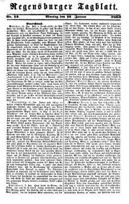 Regensburger Tagblatt Montag 12. Januar 1863