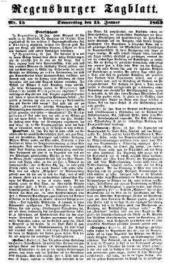 Regensburger Tagblatt Donnerstag 15. Januar 1863