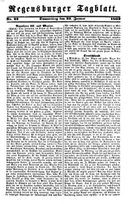 Regensburger Tagblatt Donnerstag 22. Januar 1863