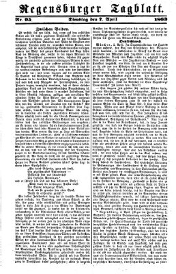Regensburger Tagblatt Dienstag 7. April 1863