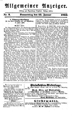 Regensburger Tagblatt Donnerstag 15. Januar 1863