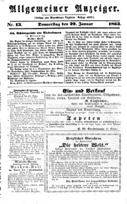 Regensburger Tagblatt Donnerstag 29. Januar 1863