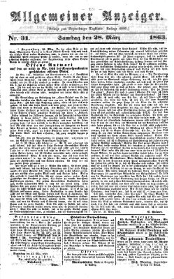 Regensburger Tagblatt Samstag 28. März 1863