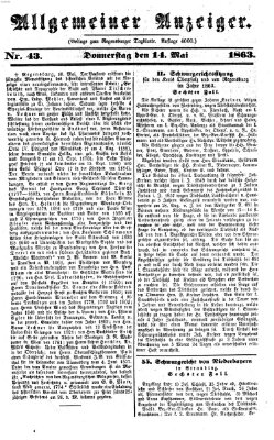 Regensburger Tagblatt Donnerstag 14. Mai 1863